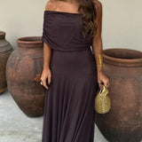 Toledo One Shoulder Mesh Maxi Dress 7