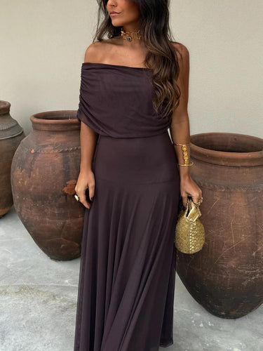 Off Shoulder Chiffon Maxi Dress Zoe Sydney Off Shoulder Chiffon Maxi Dress Zoe Sydney