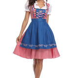Traditional Bavarian Oktoberfest Costumes Plaid Dirndl Dresses Women Apron Dress German Beer Wench Maid Cosplay Party Dress 10