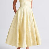 Triana Midi Dress - Lemon 4