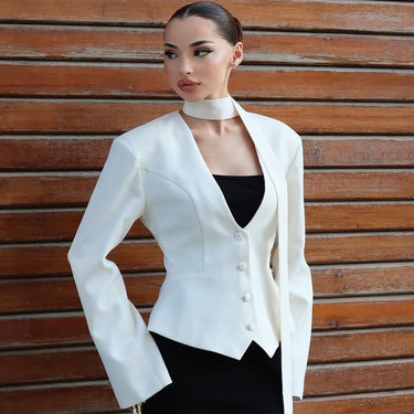 Tuularose Blazer Jacket – V-Neck Casual Slim Fit for Autumn/Winter 4