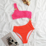 Underwire One-Shoulder Swimsuit for Stylish Support 8