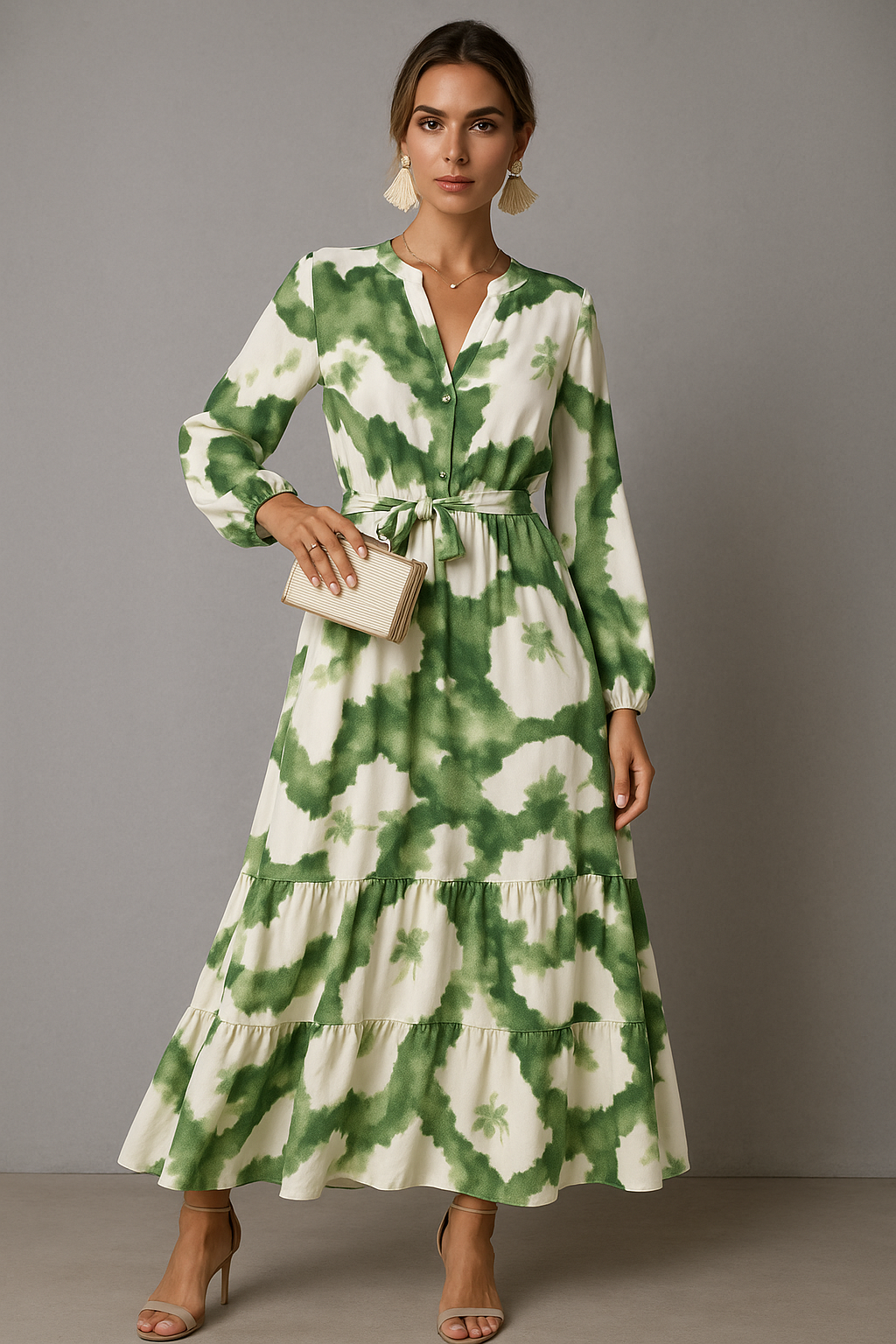 V-Neck Maxi Dress 0