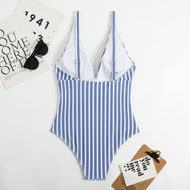 V-Neck Retro Striped Swimsuit for Stylish Summer Fun 7