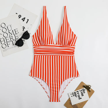 V-Neck Retro Striped Swimsuit for Stylish Summer Fun 8