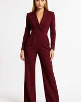 V-Neck Wide-Leg Jumpsuit 1