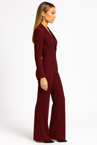 V-Neck Wide-Leg Jumpsuit 3