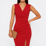 V-neck Bodycon Midi Dress 7