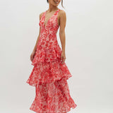 Veda - Strappy Back Ruffle Midi Dress 3