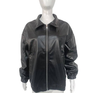 Versatile Classic Basic PU Leather Jacket Women's Autumn Retro Motorcycle Suit Trendy Fashion Solid Color Minimalist Outerwear 6