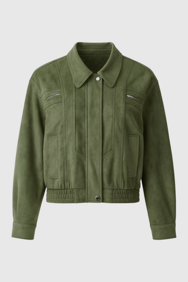 Victoria | Elegant Green Bomber Jacket with Timeless Style - Lumina 0