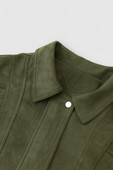 Victoria | Elegant Green Bomber Jacket with Timeless Style - Lumina 4