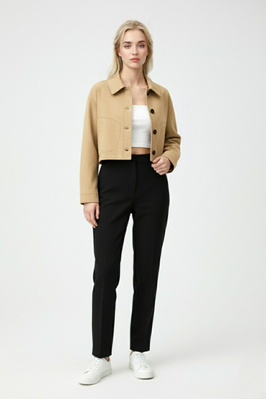 Victoria | Retro-Inspired Short Jacket with Button Closure - Lumina 2