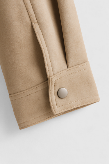 Victoria | Stylish Beige Bomber Jacket with Stand Collar - Lumina 5
