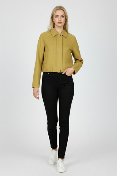 Victoria | Stylish Yellow Bomber Jacket with Trendy Details - Lumina 2