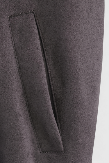 Victoria | Trendy Dark Gray Bomber Jacket with Stand Collar - Lumina 4