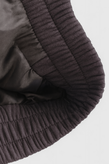 Victoria | Trendy Dark Gray Bomber Jacket with Stand Collar - Lumina 5