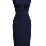 Vintage Sheath Dress – Elegant Sleeveless Bodycon Style for Women 4