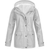 Waterproof Windproof Fleece-Lined Outdoor Jacket With Hood 2