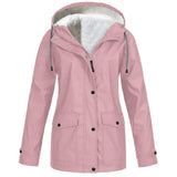 Waterproof Windproof Fleece-Lined Outdoor Jacket With Hood 4