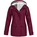 Waterproof Windproof Fleece-Lined Outdoor Jacket With Hood 7