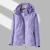 Waterproof and windproof jacket with hood for women 2