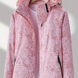 Waterproof and windproof jacket with hood for women 4