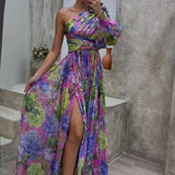 Whitney | Elegant Flowy Shoulder Dress for Summer Events 0
