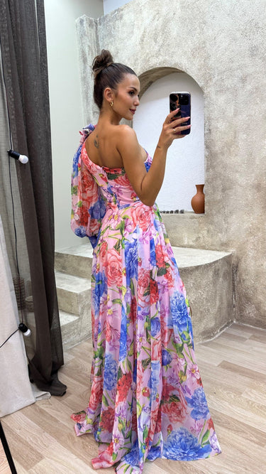 Whitney | Elegant Flowy Shoulder Dress for Summer Events 1