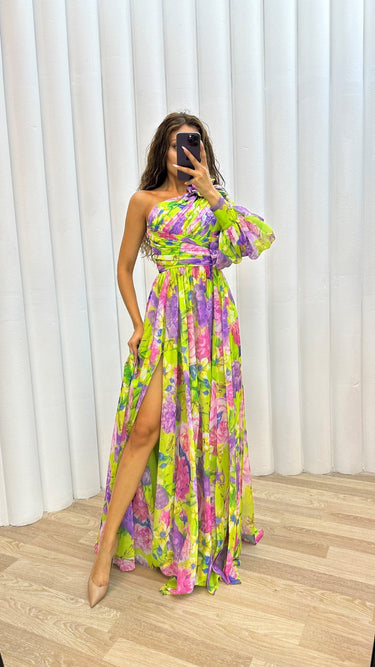 Whitney | Elegant Flowy Shoulder Dress for Summer Events 3