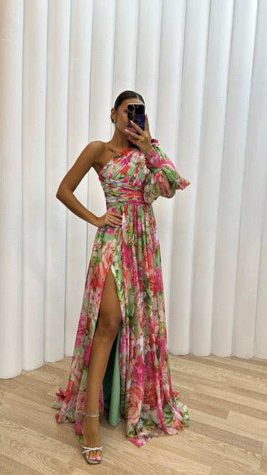 Whitney | Elegant Flowy Shoulder Dress for Summer Events 4