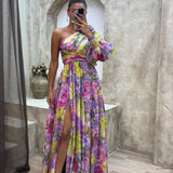 Whitney | Elegant Flowy Shoulder Dress for Summer Events 5