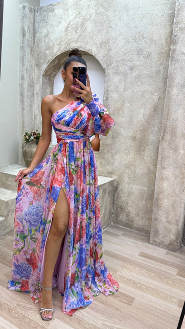 Whitney | Elegant Flowy Shoulder Dress for Summer Events 6