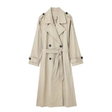 Willshela Black Trench Coat Women – Chic Double Breasted Design for Stylish Layering 6