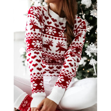 Winter 2025 Women's Christmas Sweater Soft Cute Xmas Look Knitwear Long Sleeve O Neck Jumpers Top Streetwear Y2K Style Pullovers 0
