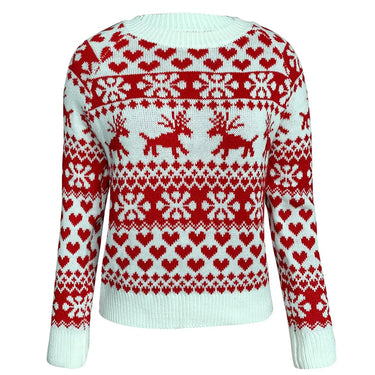 Winter 2025 Women's Christmas Sweater Soft Cute Xmas Look Knitwear Long Sleeve O Neck Jumpers Top Streetwear Y2K Style Pullovers 4