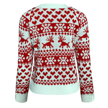 Winter 2025 Women's Christmas Sweater Soft Cute Xmas Look Knitwear Long Sleeve O Neck Jumpers Top Streetwear Y2K Style Pullovers 5