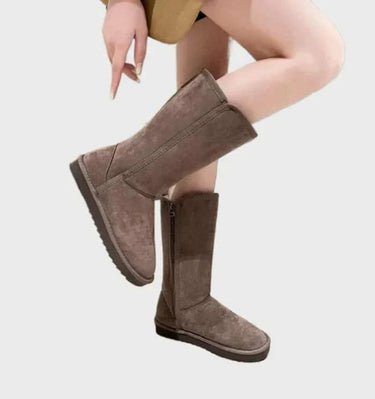 Winter Sheepskin Lined Waterproof Suede Women's Boots 2