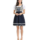Women German Oktoberfest Beer Girl Costume Bavarian Dirndl Dress With Blouse Apron Costumes 1