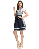 Women German Oktoberfest Beer Girl Costume Bavarian Dirndl Dress With Blouse Apron Costumes 3
