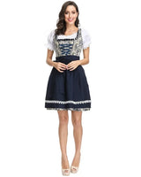 Women German Oktoberfest Beer Girl Costume Bavarian Dirndl Dress With Blouse Apron Costumes 6