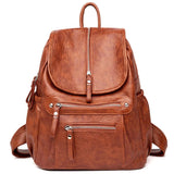 Women High quality leather Backpacks Vintage Female Shoulder Bag Sac a Dos Travel Ladies Bagpack Mochilas School Bags For Girls 0