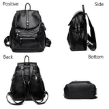 Women High quality leather Backpacks Vintage Female Shoulder Bag Sac a Dos Travel Ladies Bagpack Mochilas School Bags For Girls 2