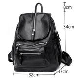 Women High quality leather Backpacks Vintage Female Shoulder Bag Sac a Dos Travel Ladies Bagpack Mochilas School Bags For Girls 3