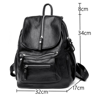Women High quality leather Backpacks Vintage Female Shoulder Bag Sac a Dos Travel Ladies Bagpack Mochilas School Bags For Girls 3
