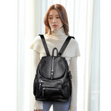 Women High quality leather Backpacks Vintage Female Shoulder Bag Sac a Dos Travel Ladies Bagpack Mochilas School Bags For Girls 4