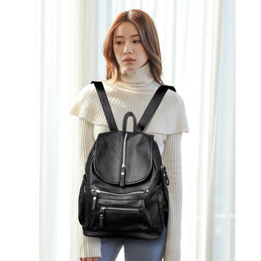 Women High quality leather Backpacks Vintage Female Shoulder Bag Sac a Dos Travel Ladies Bagpack Mochilas School Bags For Girls 4