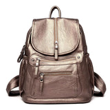Women High quality leather Backpacks Vintage Female Shoulder Bag Sac a Dos Travel Ladies Bagpack Mochilas School Bags For Girls 8