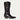 Women's Black Knee-High Western Boots with Pointed Toe and Embroidered Design 0