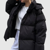 Women's Black Puffer Jacket - Stylish Winter Coat for Exceptional Warmth and Versatile Use 0